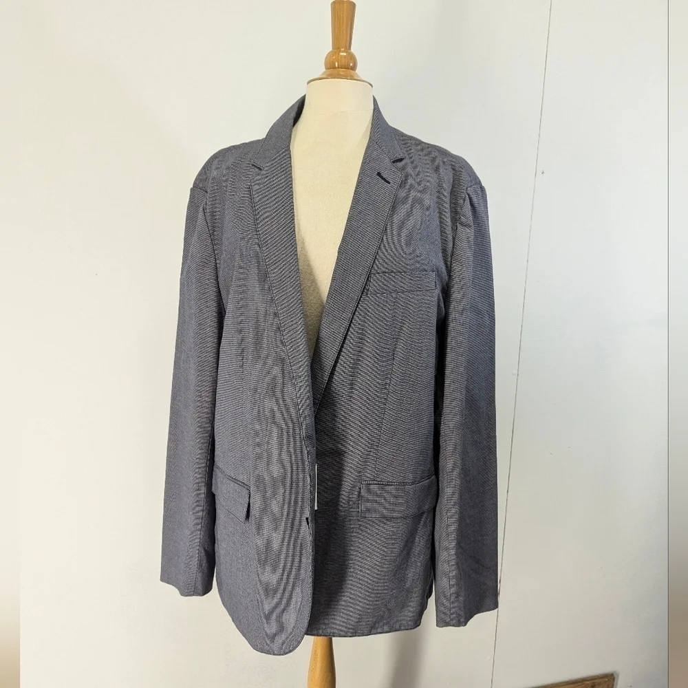 J Crew Blue Crosby Italian Stretch Worsted Wool Blend Blazer Classic Fit XL NWT
